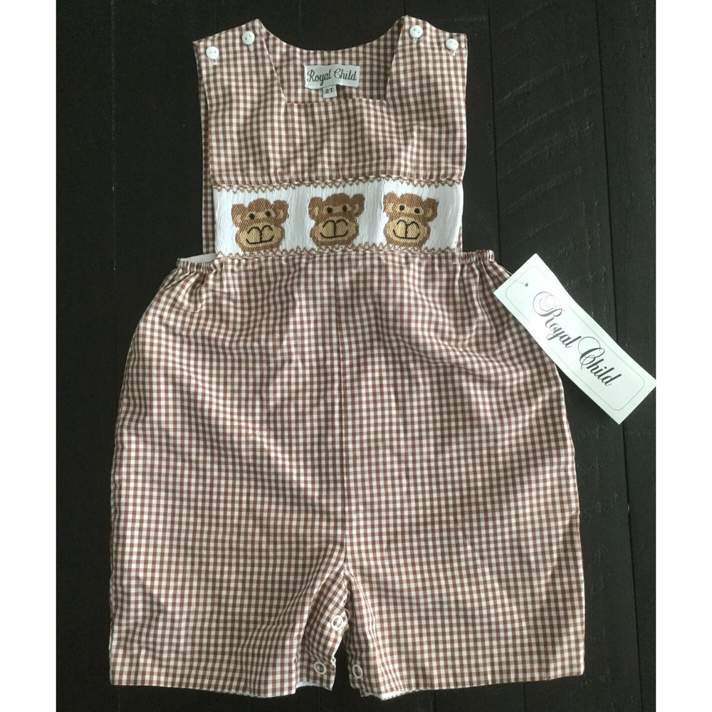 New Royal Child 2T Monkey Overalls Shortall Jon Jon Romper Jumper NWT (Z17)